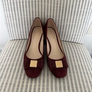 Cole Haan Women's Burgundy Suede Loafers